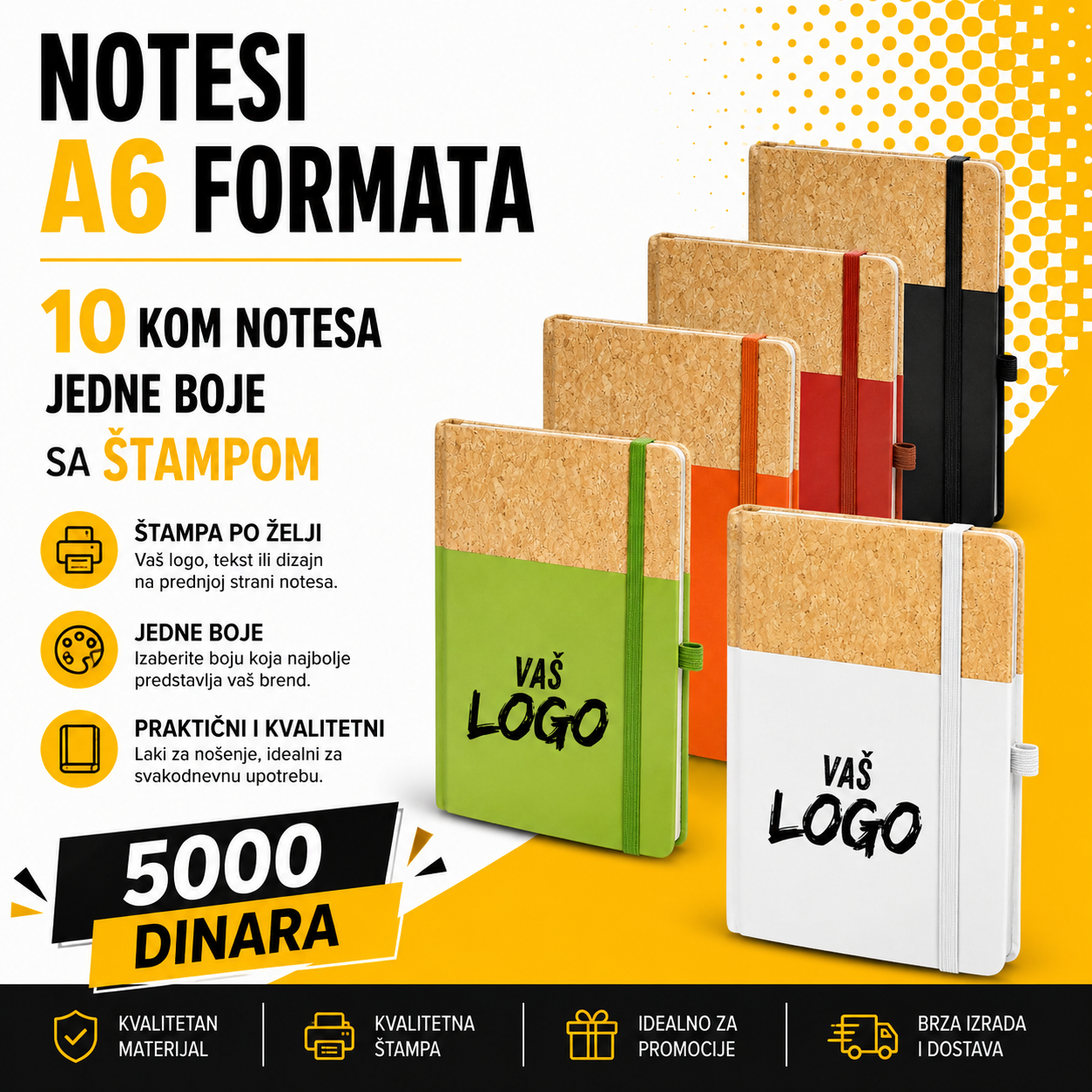 Reklamni notesi A6 formata